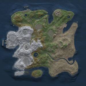 Thumbnail Rust Map: Procedural Map, Size: 3000, Seed: 10958, 11 Monuments