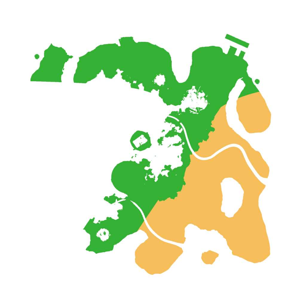 Biome Rust Map: Procedural Map, Size: 2500, Seed: 5235623