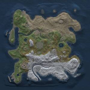 Thumbnail Rust Map: Procedural Map, Size: 3000, Seed: 1925306479, 10 Monuments