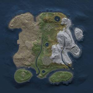 Thumbnail Rust Map: Procedural Map, Size: 2500, Seed: 284056011, 5 Monuments