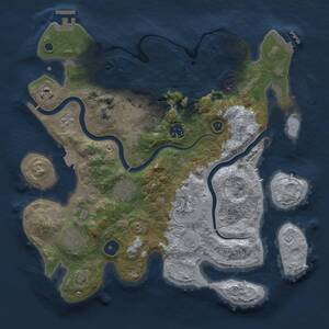 Thumbnail Rust Map: Procedural Map, Size: 3400, Seed: 69420, 13 Monuments