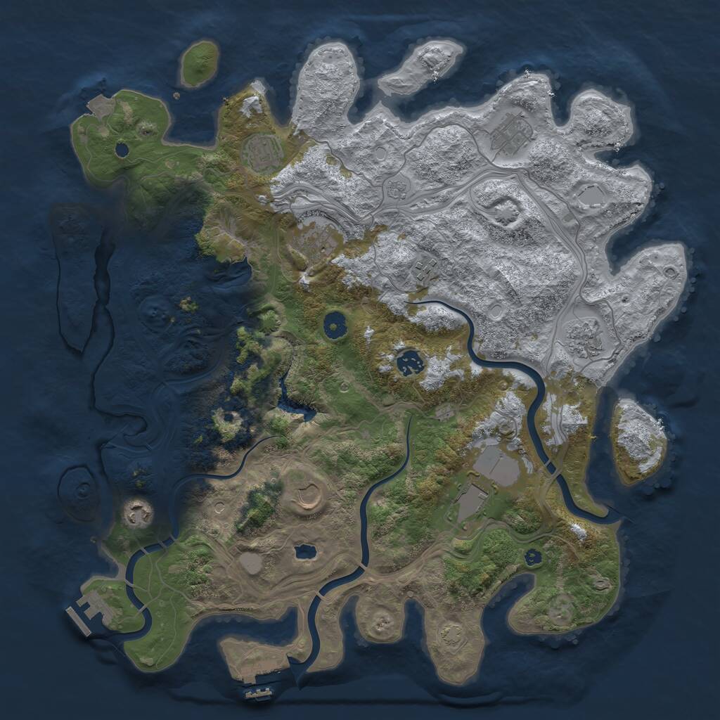 Rust Map: Procedural Map, Size: 4250, Seed: 167800205, 15 Monuments