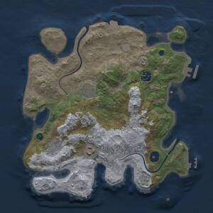 Thumbnail Rust Map: Procedural Map, Size: 3125, Seed: 242041, 11 Monuments