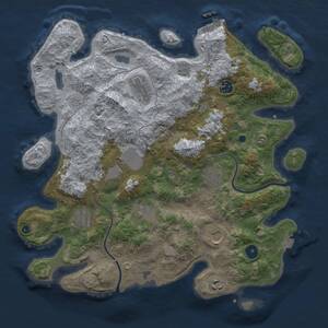 Thumbnail Rust Map: Procedural Map, Size: 3800, Seed: 48658688, 14 Monuments