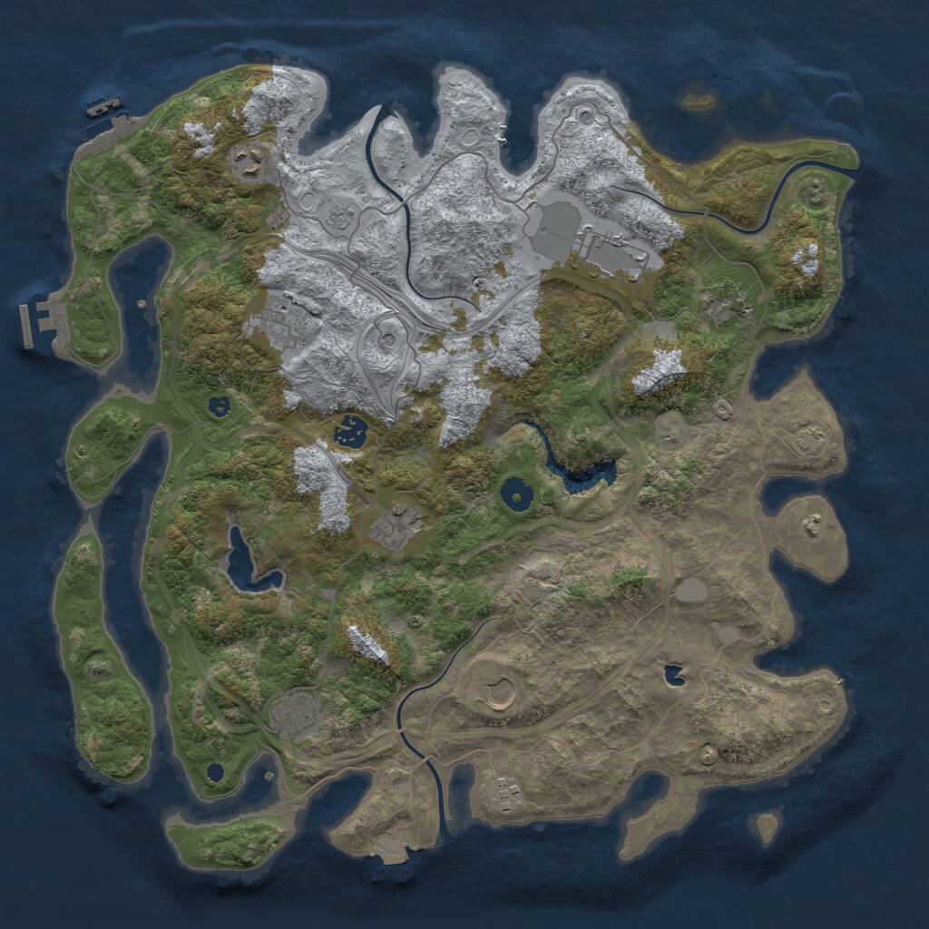 Rust Map: Procedural Map, Size: 4250, Seed: 7162, 15 Monuments