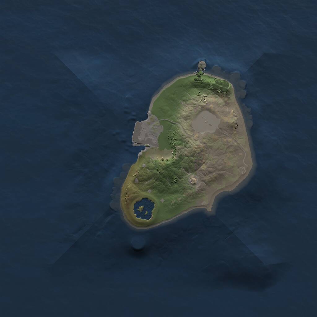 Rust Map: Procedural Map, Size: 1500, Seed: 199753511, 1 Monuments