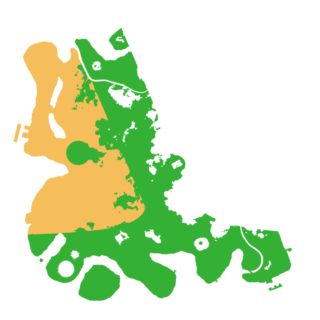 Biome Rust Map: Procedural Map, Size: 3500, Seed: 537925627
