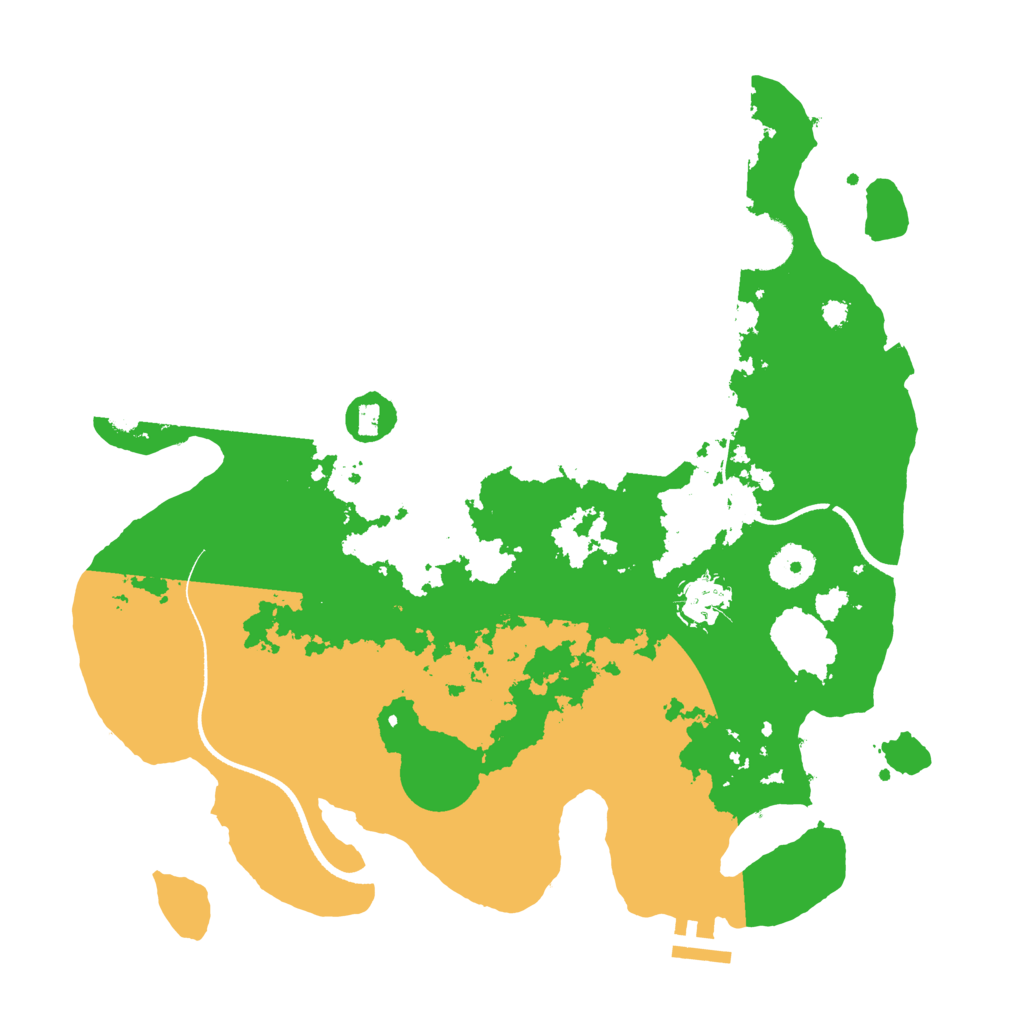 Biome Rust Map: Procedural Map, Size: 3500, Seed: 1876658289