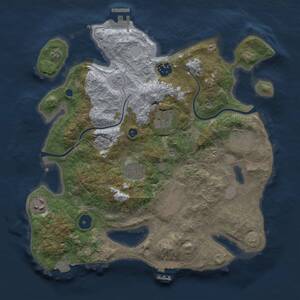 Thumbnail Rust Map: Procedural Map, Size: 3300, Seed: 1624285822, 13 Monuments