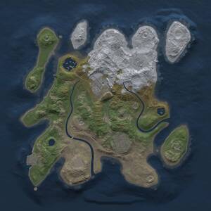Thumbnail Rust Map: Procedural Map, Size: 2498, Seed: 1941084689, 6 Monuments