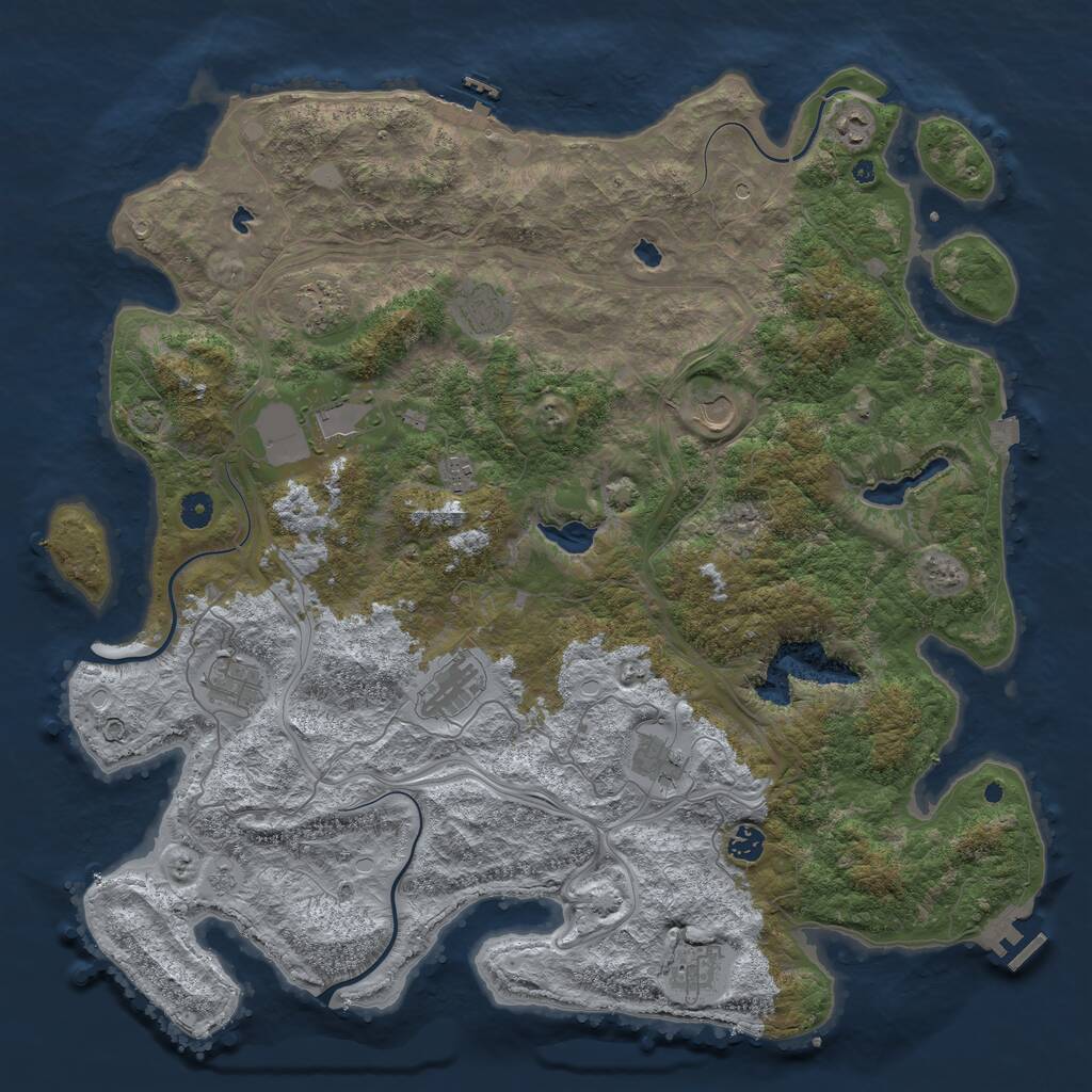 Rust Map: Procedural Map, Size: 4651, Seed: 2147483647, 17 Monuments