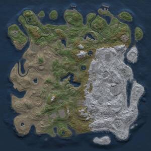 Thumbnail Rust Map: Procedural Map, Size: 4500, Seed: 67893424, 16 Monuments