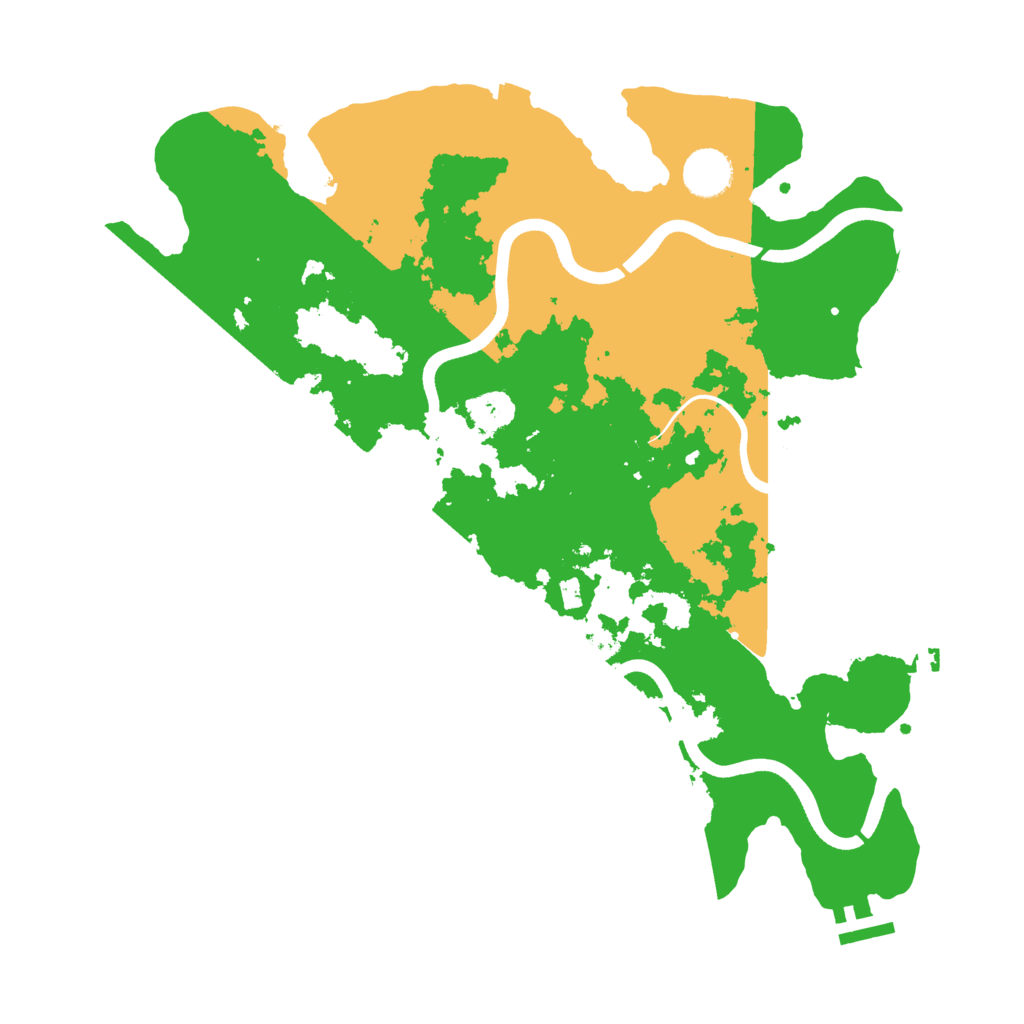 Biome Rust Map: Procedural Map, Size: 3700, Seed: 291974754