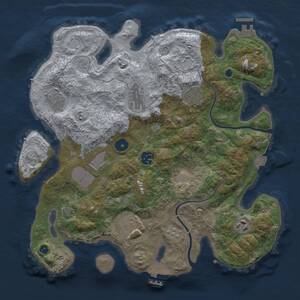 Thumbnail Rust Map: Procedural Map, Size: 3500, Seed: 10042025, 14 Monuments