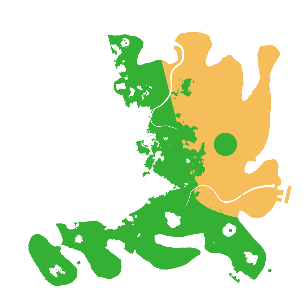 Biome Rust Map: Procedural Map, Size: 3500, Seed: 166393131