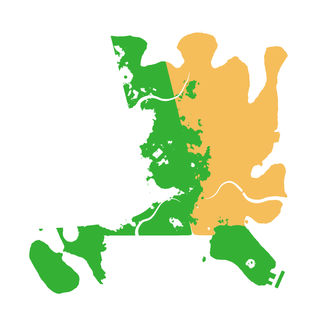 Biome Rust Map: Procedural Map, Size: 3500, Seed: 166393131