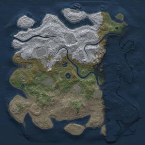 Thumbnail Rust Map: Procedural Map, Size: 3900, Seed: 1412675692, 16 Monuments