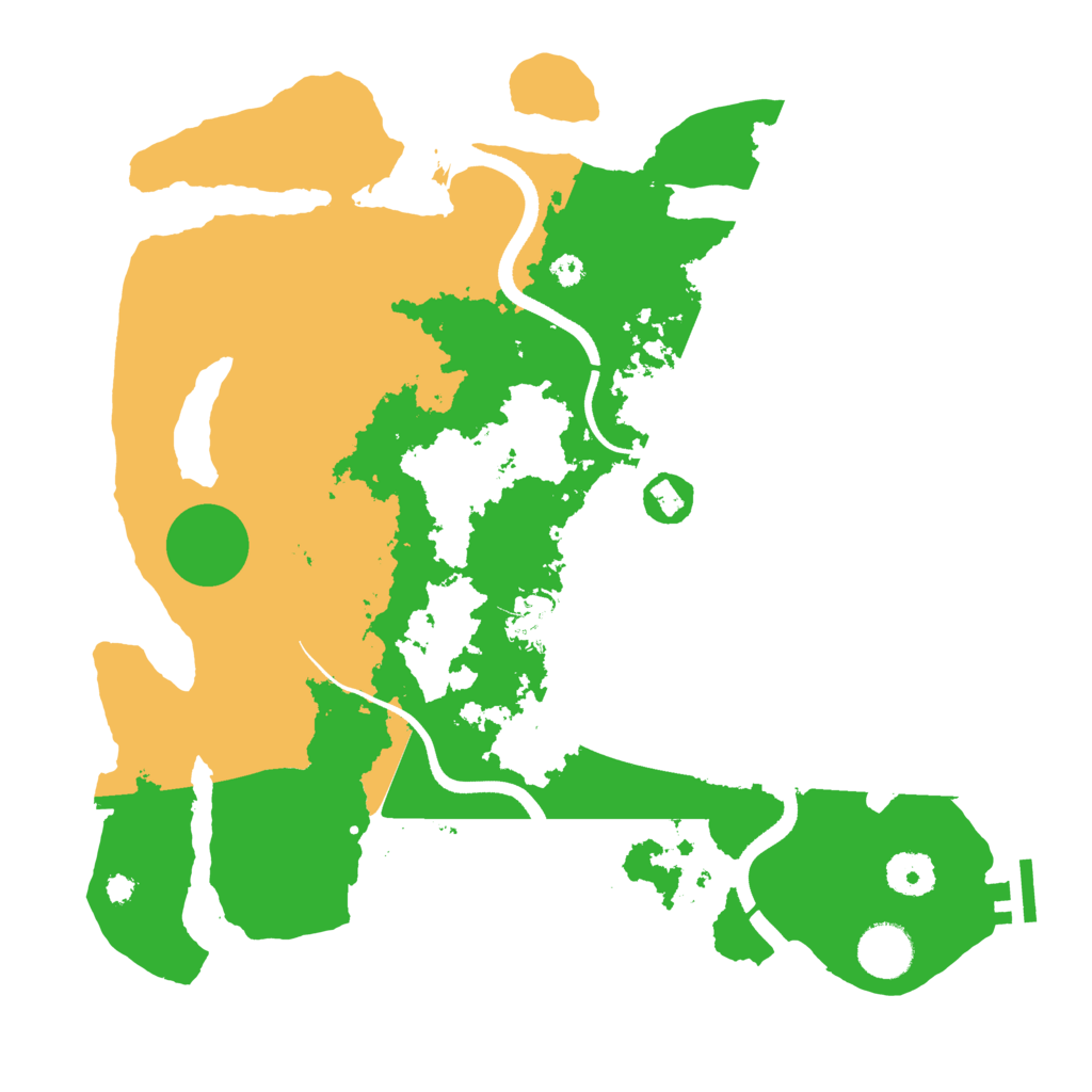 Biome Rust Map: Procedural Map, Size: 3500, Seed: 863797134