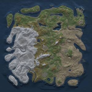 Thumbnail Rust Map: Procedural Map, Size: 4250, Seed: 184304704, 15 Monuments