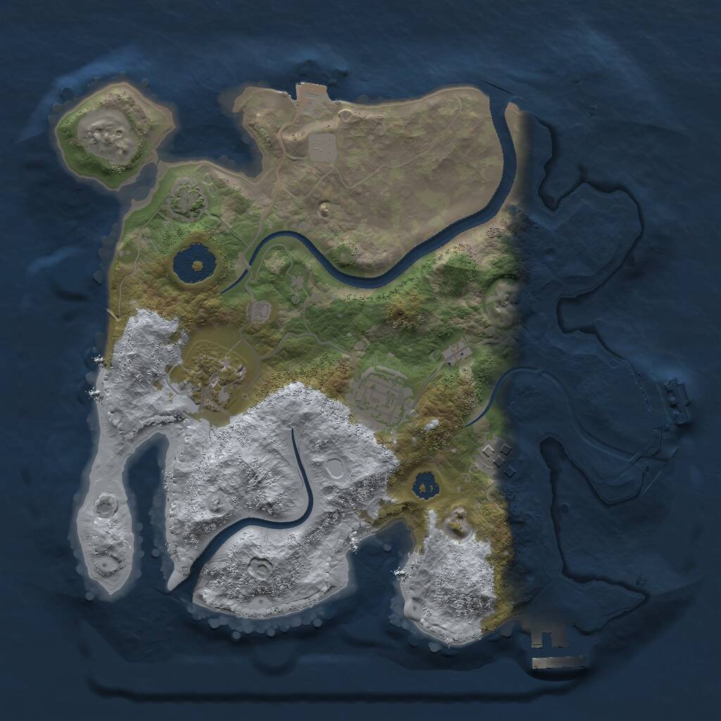 Rust Map: Procedural Map, Size: 2700, Seed: 404953, 7 Monuments