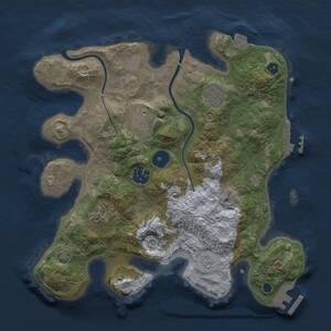 Thumbnail Rust Map: Procedural Map, Size: 3000, Seed: 661142384, 10 Monuments