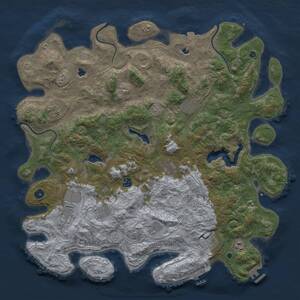 Thumbnail Rust Map: Procedural Map, Size: 4800, Seed: 110631928, 17 Monuments