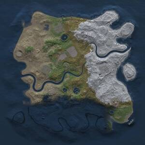 Thumbnail Rust Map: Procedural Map, Size: 3500, Seed: 527032025, 12 Monuments