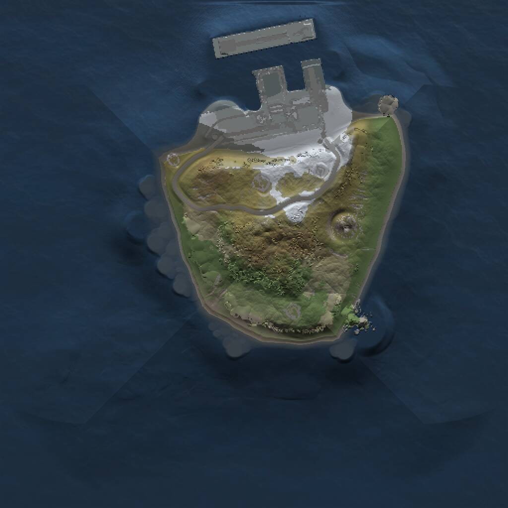 Rust Map: Procedural Map, Size: 1000, Seed: 30407308, 2 Monuments