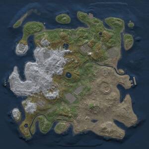 Thumbnail Rust Map: Procedural Map, Size: 3750, Seed: 130, 15 Monuments