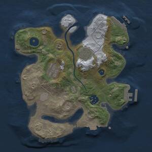 Thumbnail Rust Map: Procedural Map, Size: 2500, Seed: 1154533876, 8 Monuments