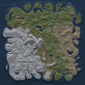Thumbnail Rust Map: Procedural Map, Size: 5500, Seed: 43673679, 17 Monuments
