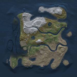 Thumbnail Rust Map: Procedural Map, Size: 3000, Seed: 1489294768, 8 Monuments