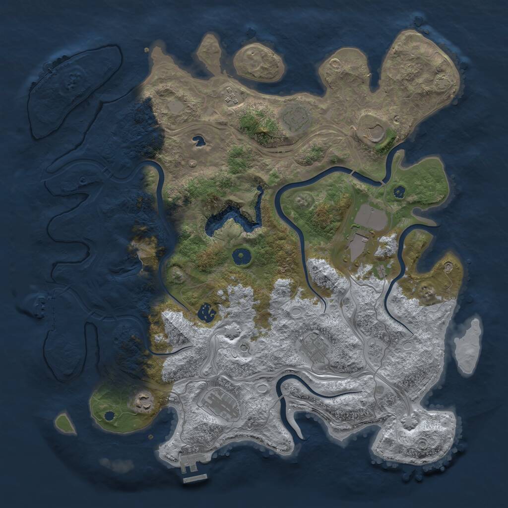 Rust Map: Procedural Map, Size: 4250, Seed: 1714959053, 14 Monuments