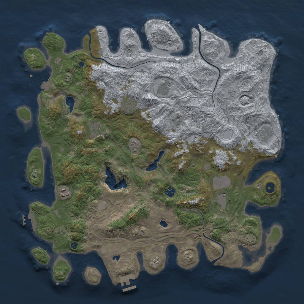 Rust Map: Procedural Map, Size: 4500, Seed: 1631566653, 15 Monuments