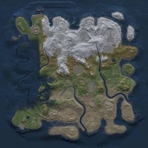Thumbnail Rust Map: Procedural Map, Size: 3700, Seed: 998146, 14 Monuments