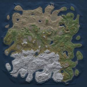 Thumbnail Rust Map: Procedural Map, Size: 4500, Seed: 5447822, 17 Monuments