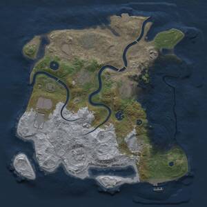 Thumbnail Rust Map: Procedural Map, Size: 3500, Seed: 208254539, 15 Monuments