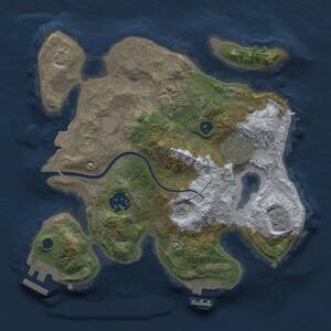 Thumbnail Rust Map: Procedural Map, Size: 2500, Seed: 41351224, 9 Monuments