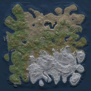 Thumbnail Rust Map: Procedural Map, Size: 4500, Seed: 1999215930, 15 Monuments