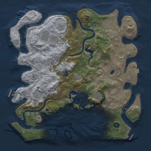 Thumbnail Rust Map: Procedural Map, Size: 4000, Seed: 41025378, 15 Monuments