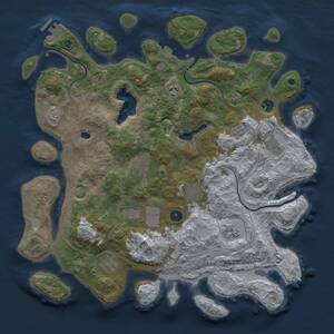 Thumbnail Rust Map: Procedural Map, Size: 4250, Seed: 529834645, 14 Monuments
