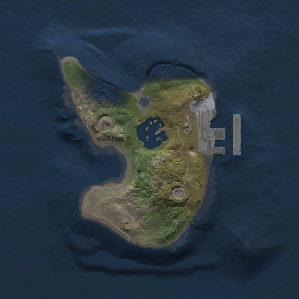 Rust Map: Procedural Map, Size: 1500, Seed: 9389129, 3 Monuments