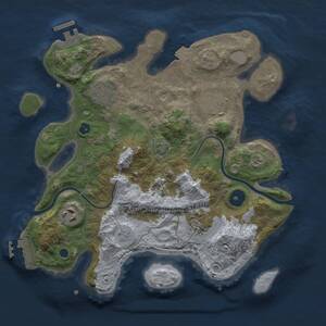 Thumbnail Rust Map: Procedural Map, Size: 3000, Seed: 292880105, 10 Monuments