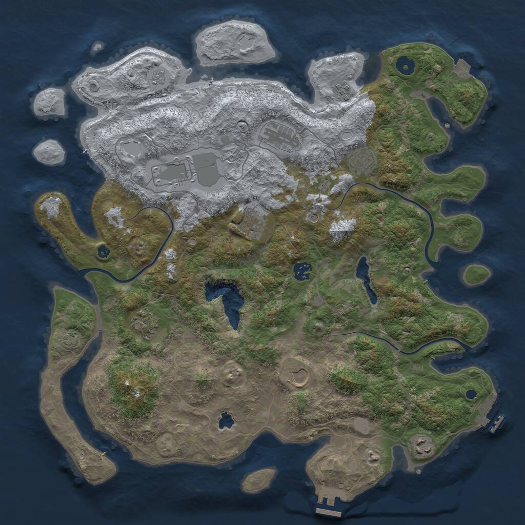 Rust Map: Procedural Map, Size: 4200, Seed: 20250411, 15 Monuments