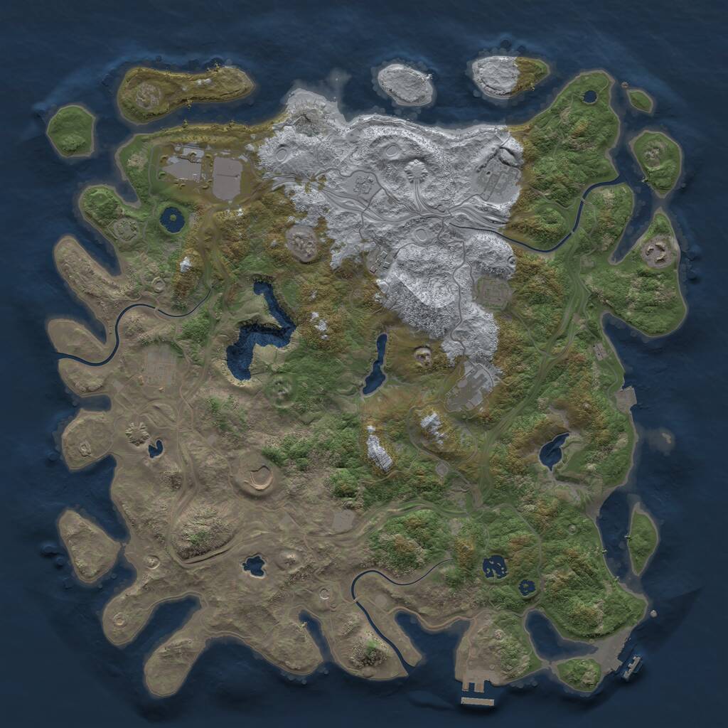 Rust Map: Procedural Map, Size: 4500, Seed: 67893425, 15 Monuments