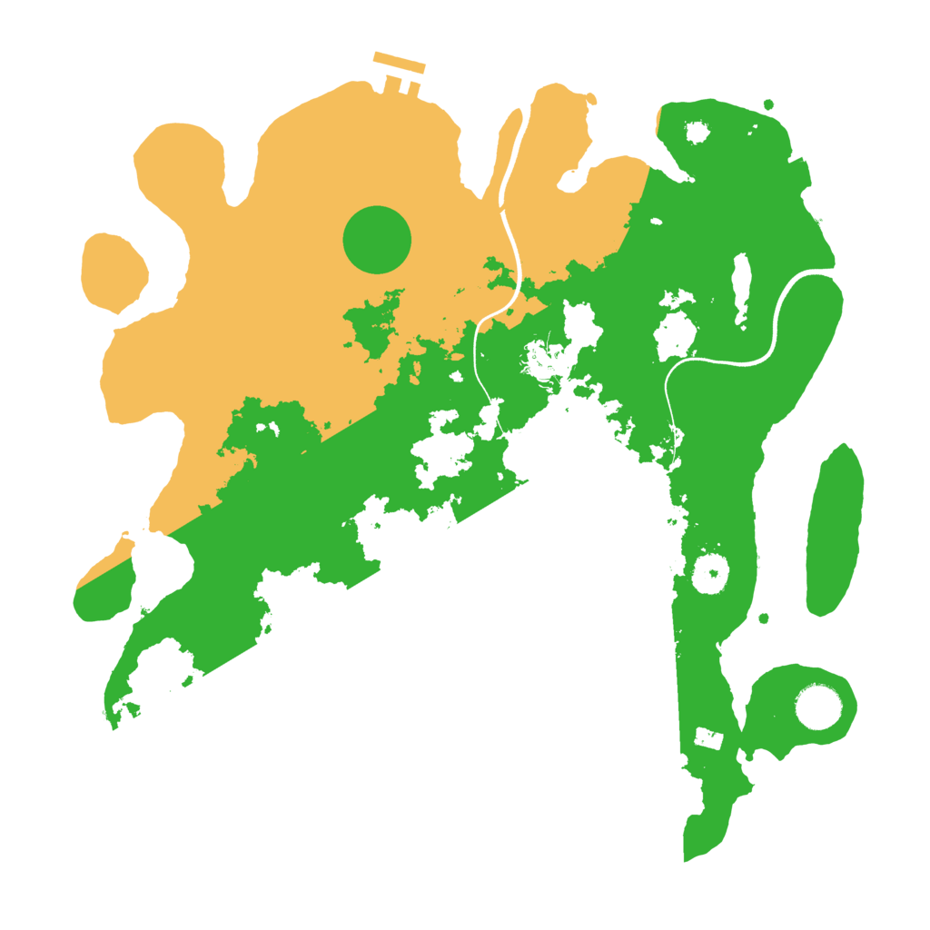 Biome Rust Map: Procedural Map, Size: 3600, Seed: 128282