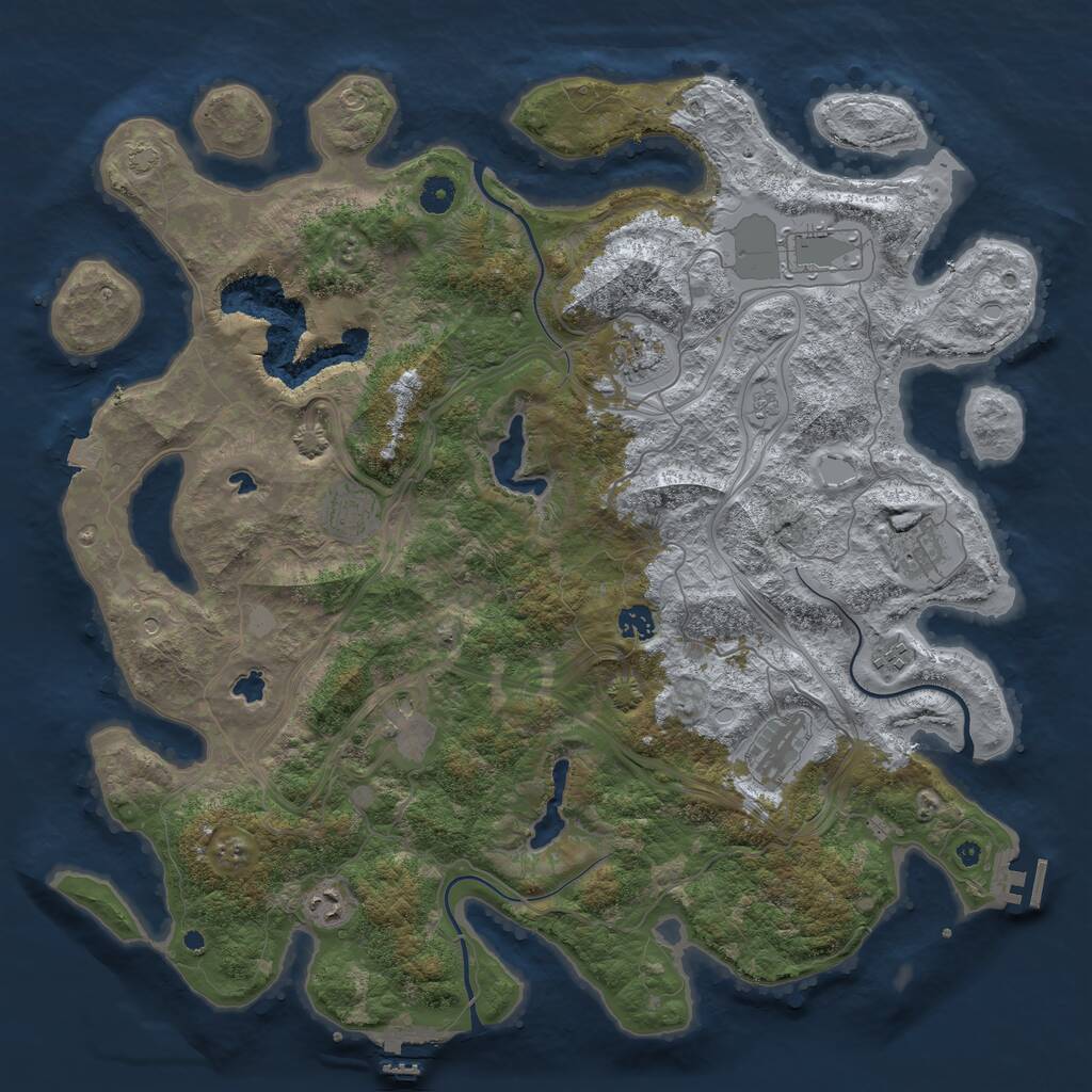 Rust Map: Procedural Map, Size: 4500, Seed: 67222958, 15 Monuments