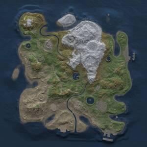 Thumbnail Rust Map: Procedural Map, Size: 3000, Seed: 1094691793, 8 Monuments