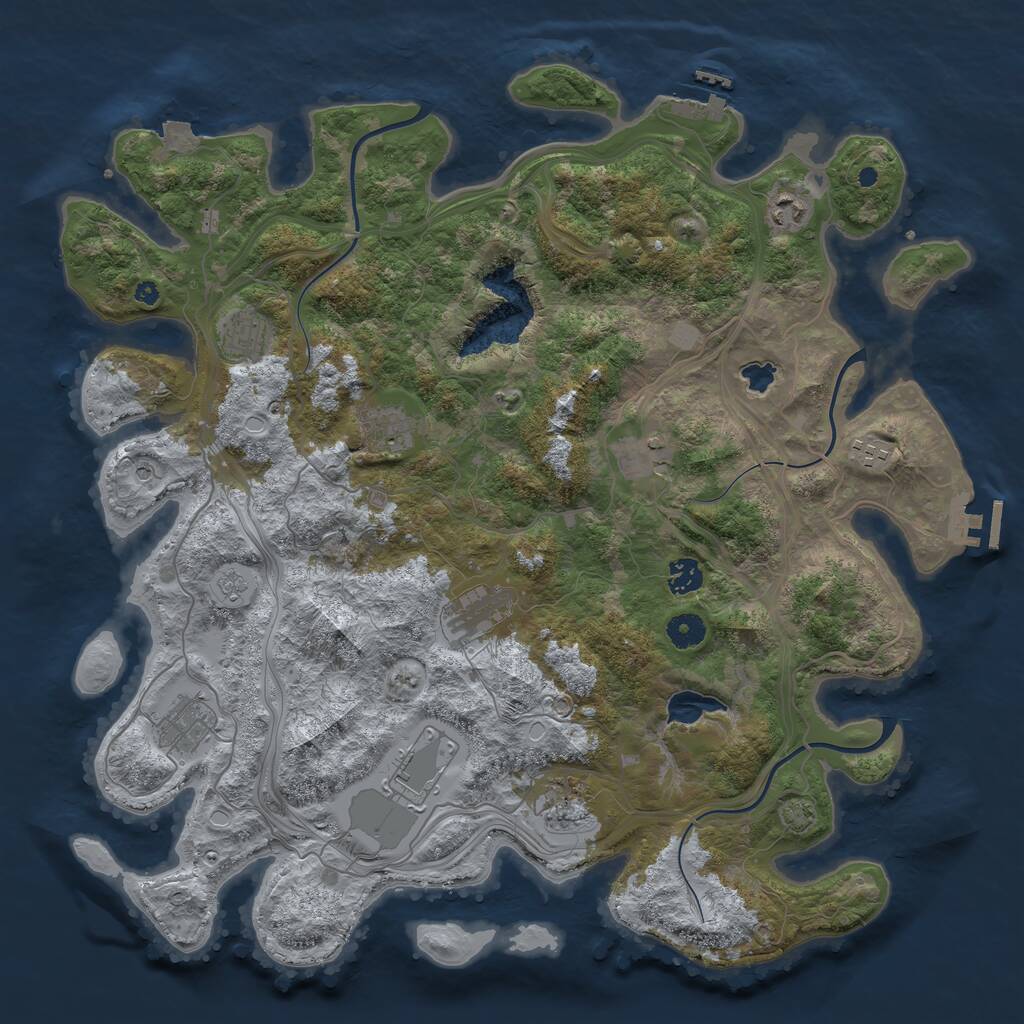 Rust Map: Procedural Map, Size: 4250, Seed: 1562915739, 16 Monuments