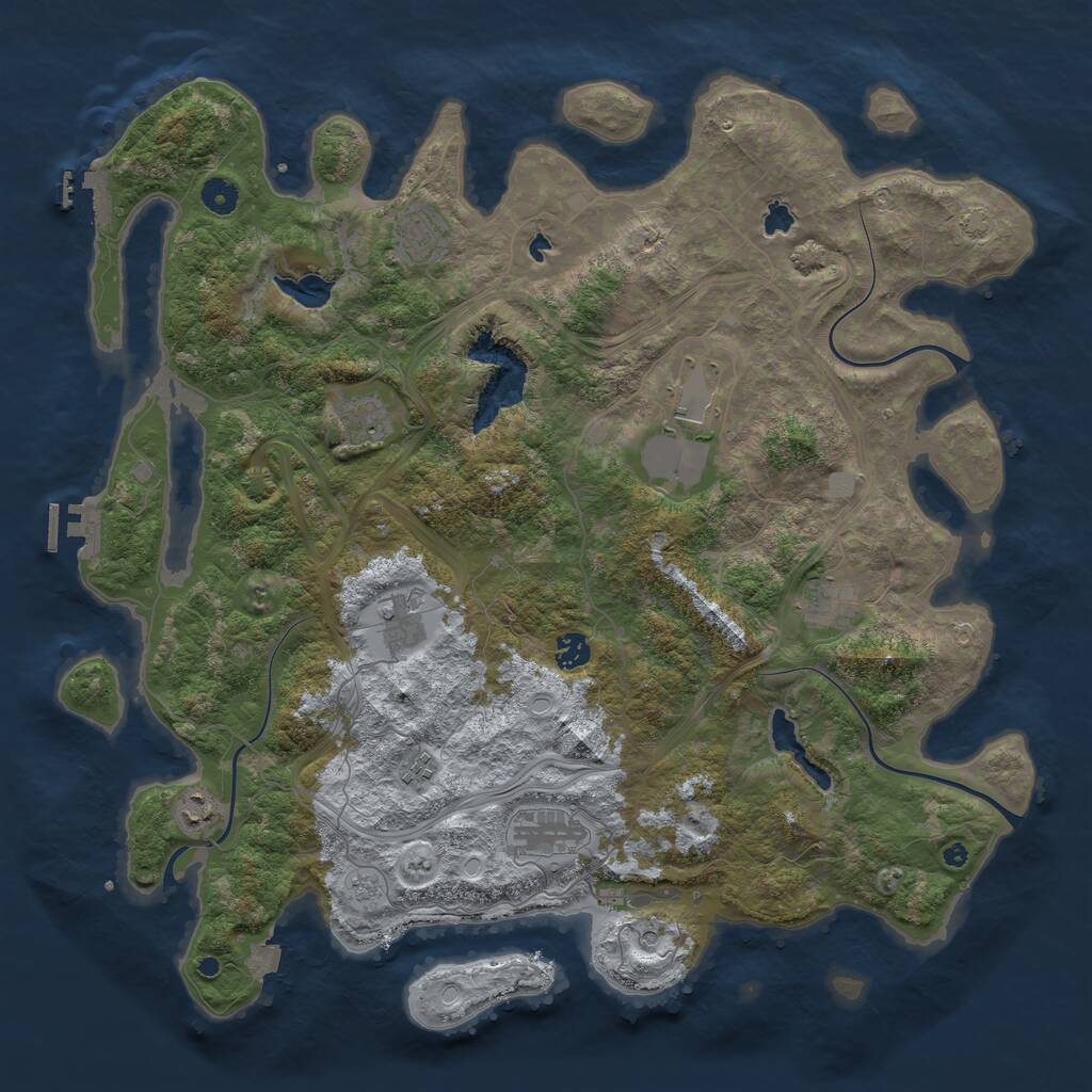 Rust Map: Procedural Map, Size: 4500, Seed: 53005648, 15 Monuments